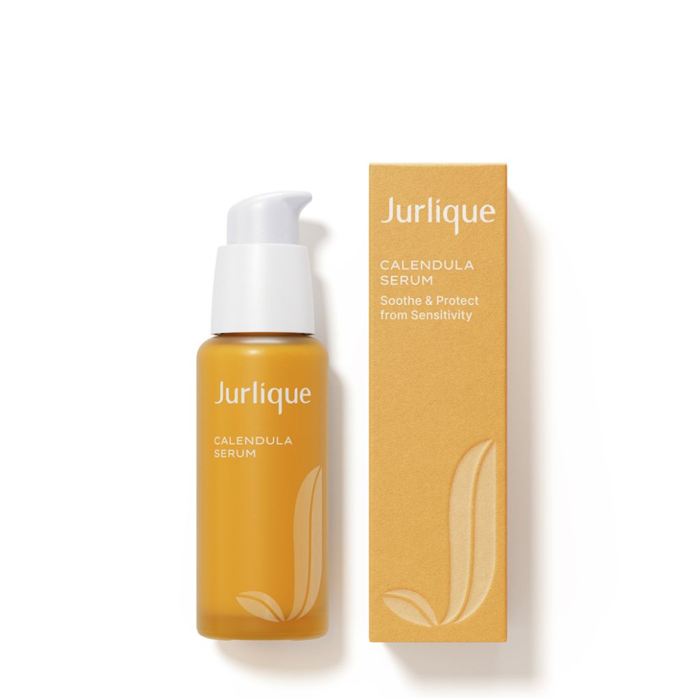 Jurlique Calendula Serum bottle and packaging on a white background