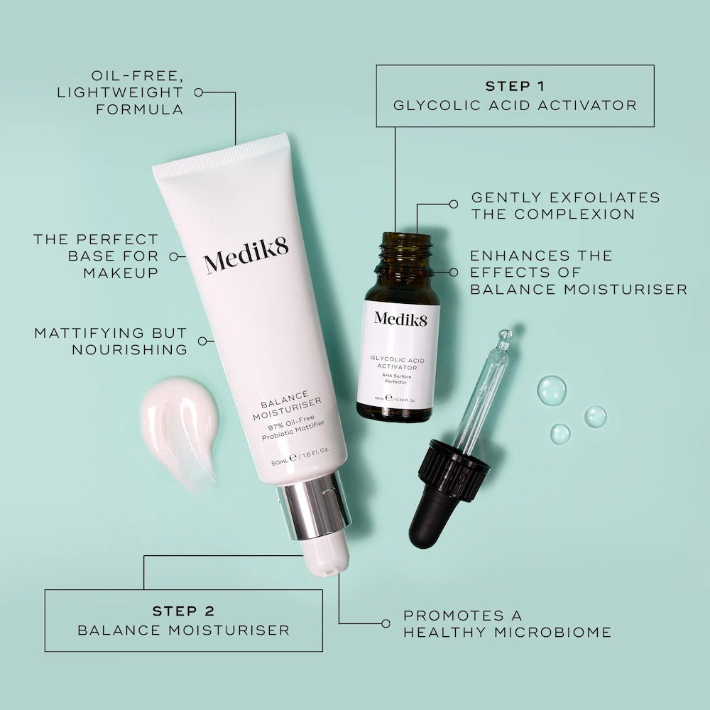 Medik8 Balance Moisturiser & Glycolic Activator